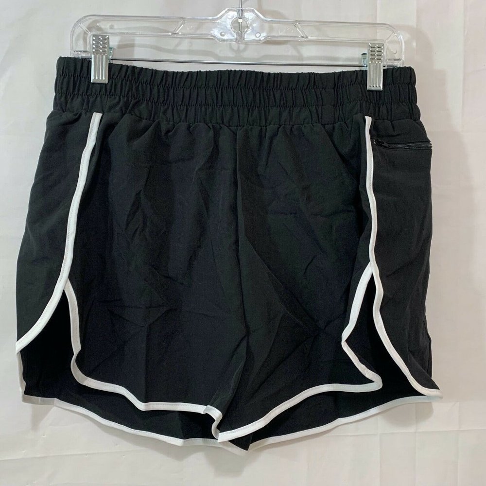 LaLaLa Womens NIB Zip Pocket Quick Dry Athletic Running Shorts with Liner XL